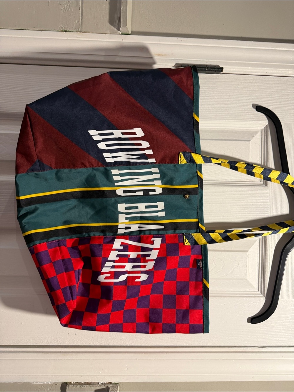 Rowing Blazers Red, Blue, Green & Yellow Checker Duffel Tote